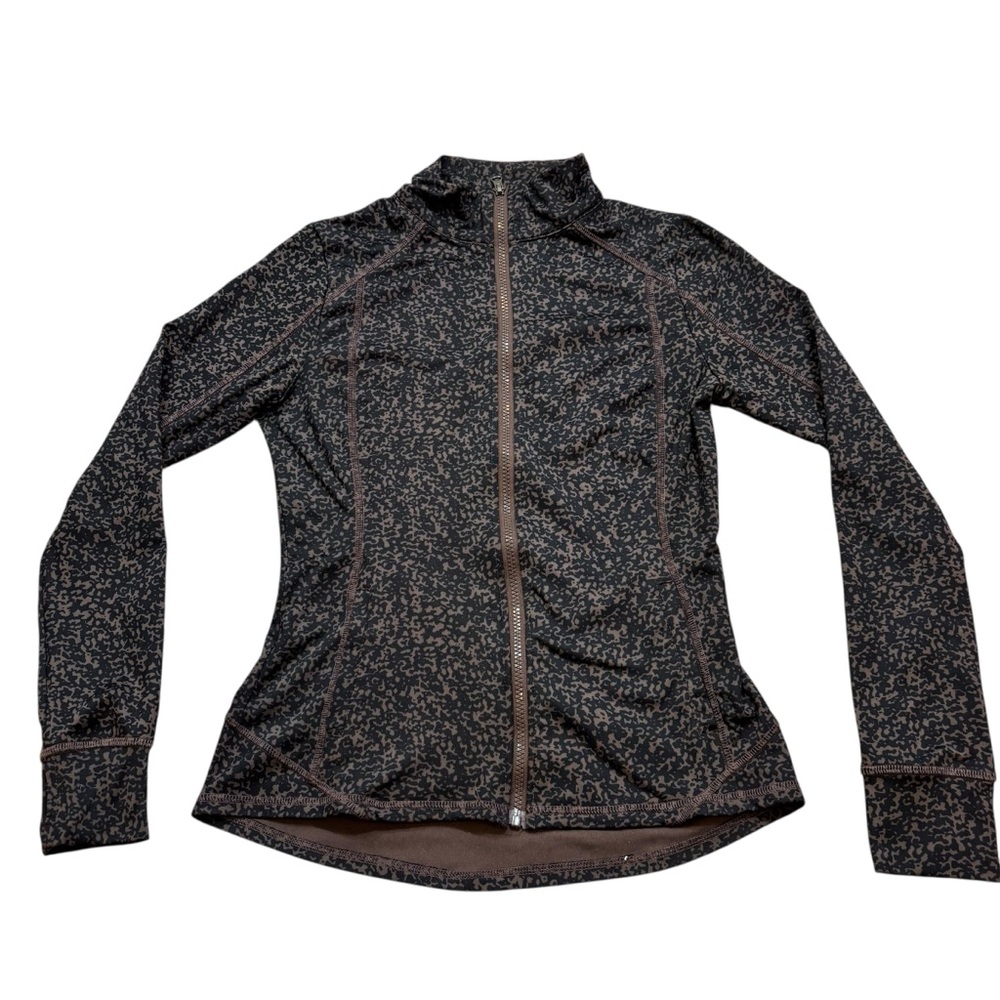 Ladies X by Gottex Brand Brown and Black Zipper Closure Jacket Size Medium
